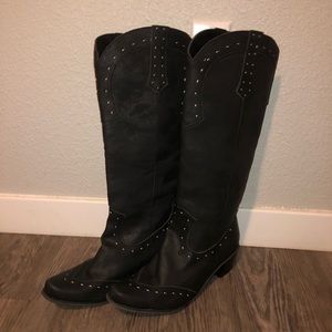 Tall Black Western Boots